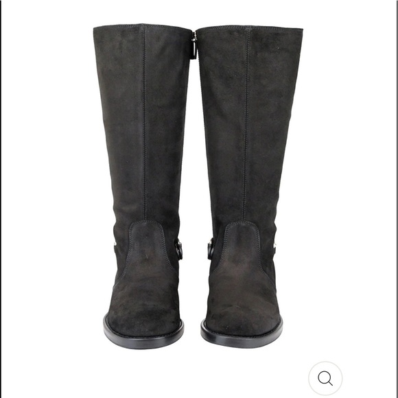 GUCCI WOMEN'S HORSEBIT FLAT SUEDE TALL KNEE BOOTS Dark Brown size 38. - Picture 3 of 9